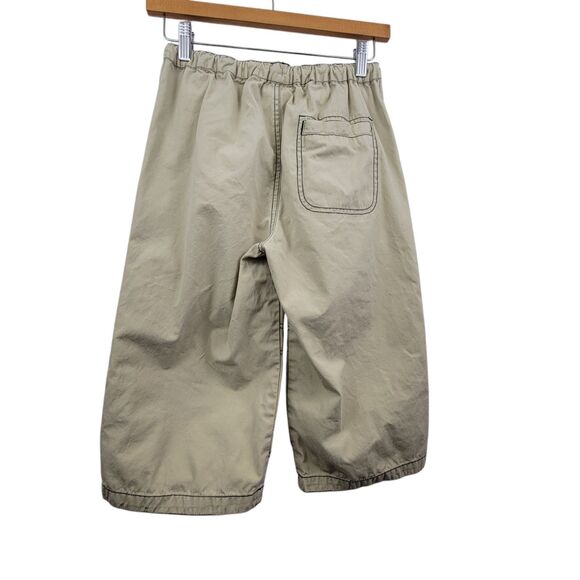 Hanna Andersson khaki Blue Stitch Bermuda Shorts Sz 150 (12) W/Faint Stains - Picture 2 of 9